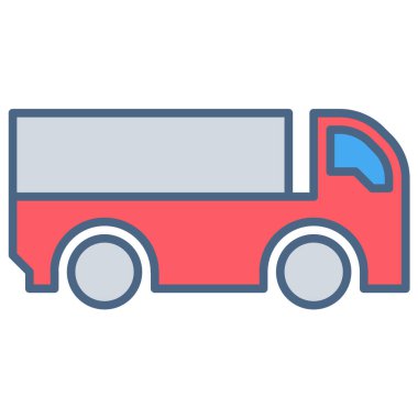 Kamyon simgesi veya logo illüstrasyonu renk biçimi