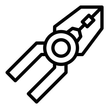 Pense simgesi veya logo illüstrasyon ana hatları siyah