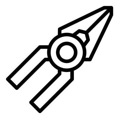 Pense simgesi veya logo illüstrasyon ana hatları siyah