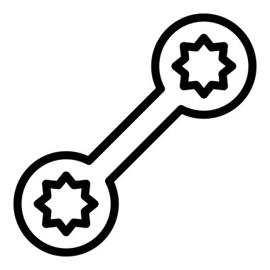 Simge veya logo illüstrasyon çizgisi siyah biçimi