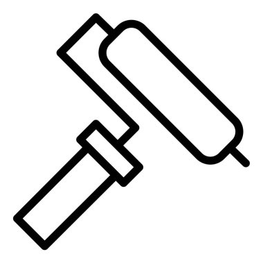 Paten boya simgesi ya da logo illüstrasyon ana hatları siyah