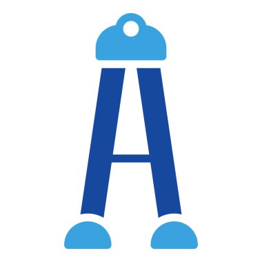 Merdiven simgesi ya da logo illüstrasyon şekli