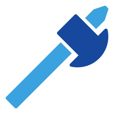 Balta simgesi veya logo illüstrasyon kabartma biçimi