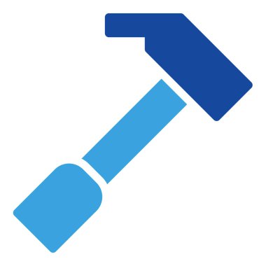 Çekiç simgesi ya da logo illüstrasyon şekli