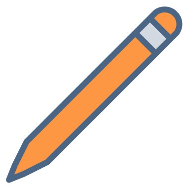 Kalem simgesi ya da logo illüstrasyon ana hatları siyah