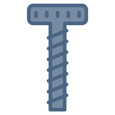 Simgeyi veya logo illüstrasyon ana hatlarını siyah biçiminde vidalayın