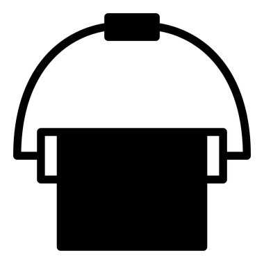 Kova simgesi ya da logo illüstrasyon ana hatları siyah