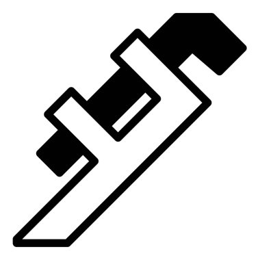 Simge veya logo illüstrasyon çizgisi siyah biçimi