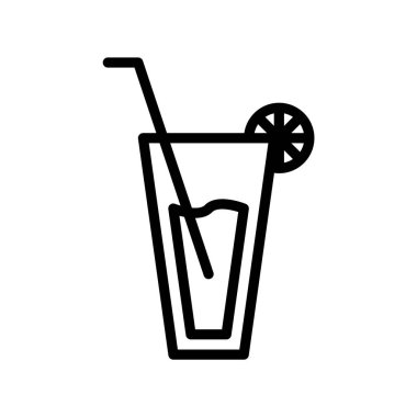 turuncu içecek ikon vektörü veya logo illüstrasyon biçimi 