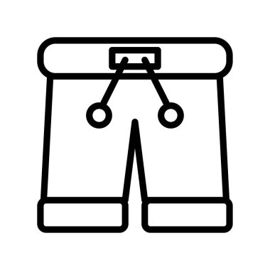Pantolon simgesi vektörü veya logo illüstrasyon biçimi 