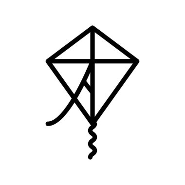 Kite simgesi vektörü veya logo illüstrasyon biçimi 