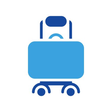 Suitecase simge vektörü veya logo illüstrasyon biçimi 