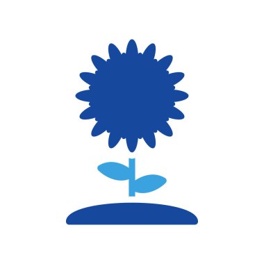 Çiçek simgesi vektörü veya logo illüstrasyon biçimi 