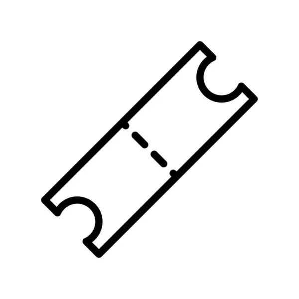 Bilet simgesi vektörü veya logo illüstrasyon biçimi 