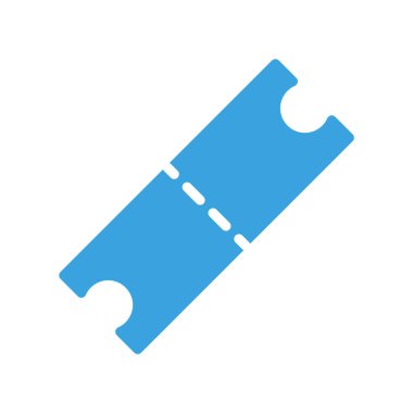 Bilet simgesi vektörü veya logo illüstrasyon biçimi 