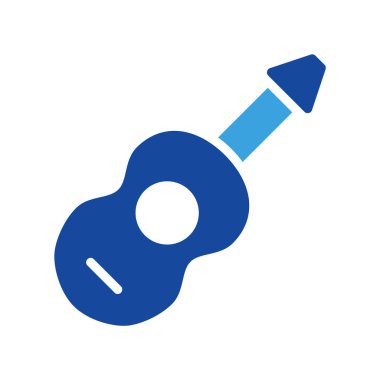 Gitar simgesi vektörü veya logo illüstrasyon biçimi 