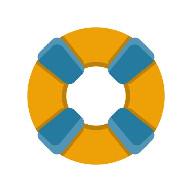 Cankurtaran simgesi vektörü veya logo illüstrasyon biçimi 