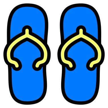 Sandal simgesi vektörü veya logo illüstrasyon biçimi 