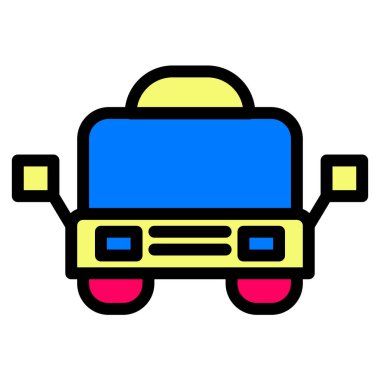 Araba simgesi vektörü veya logo illüstrasyon biçimi 