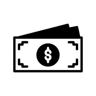 Para simgesi vektörü veya logo illüstrasyon biçimi 