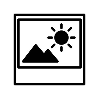 Fotoğraf simgesi vektörü veya logo illüstrasyon biçimi 