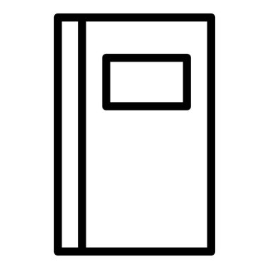 kitap simgesi ya da logo illüstrasyon ana hatları siyah stil