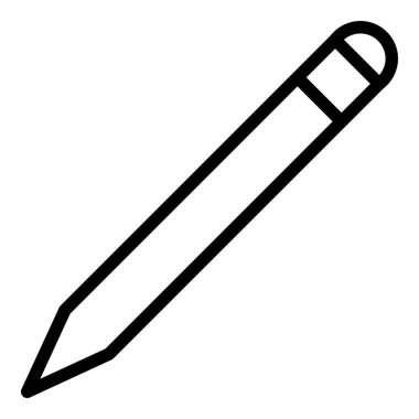 Kalem simgesi ya da logo illüstrasyon ana hatları siyah