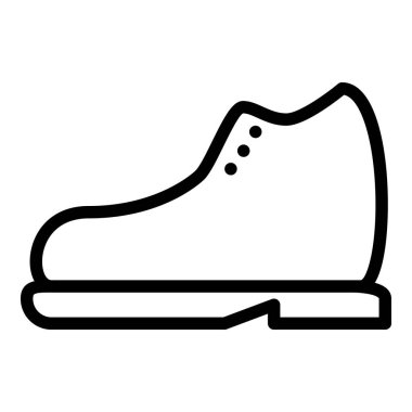 Ayakkabı simgesi ya da logo illüstrasyon ana hatları siyah