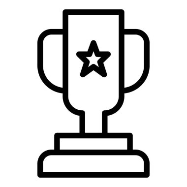 kupa simgesi ya da logo illüstrasyon ana hatları siyah