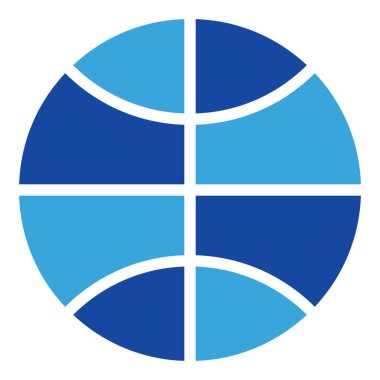 Basketbol ikonu veya logo illüstrasyon kabartma biçimi