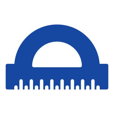 Geometri cetvel simgesi veya logo illüstrasyon şekli