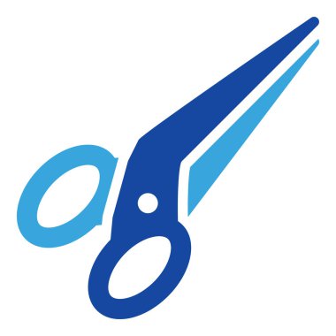 Makas simgesi veya logo illüstrasyon kabartma biçimi