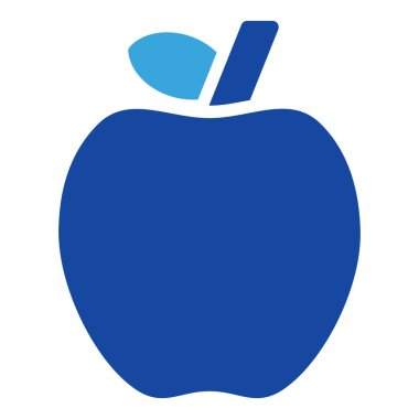 elma meyve simgesi ya da logo illüstrasyon şekli