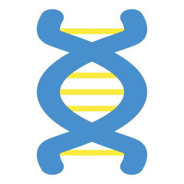 DNA simgesi ya da logo resimleme düz renk biçimi