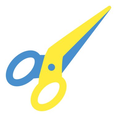 Makas simgesi veya logo resimleme düz renk biçimi