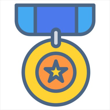 Madalya ödülü ikon vektör illüstrasyon tasarımı