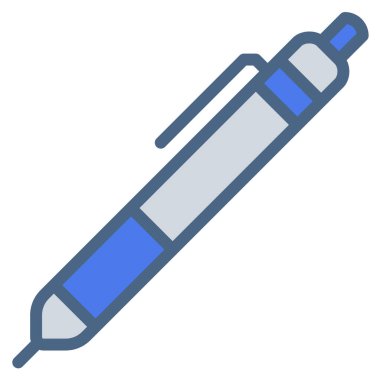 kalem simgesi veya logo illüstrasyon ana hatları siyah biçimdir