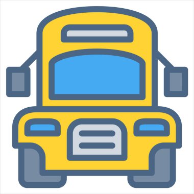 Otobüs. Web simgesi basit illüstrasyon