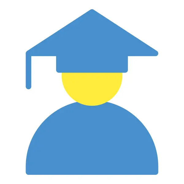 mezuniyet simgesi veya logo resimleme düz renk