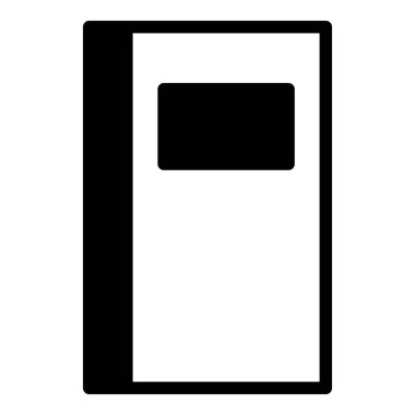 kitap simgesi ya da logo illüstrasyon ana hatları siyah stil