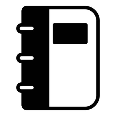 kitap simgesi veya logo illüstrasyon ana hatları siyah stil