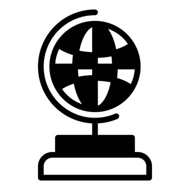 dünya simgesi ya da logo illüstrasyon ana hatları siyah stil