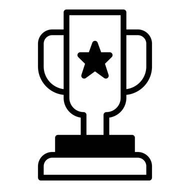 kupa simgesi ya da logo illüstrasyon ana hatları siyah