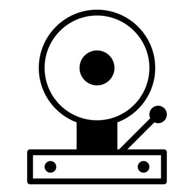 Çan simgesi ya da logo illüstrasyon ana hatları siyah