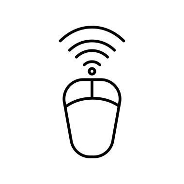 Fare simgesi ya da logo illüstrasyonu ana hatları siyah biçimdir