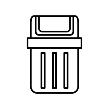 Çöp kutusu simgesi vektörü veya logo illüstrasyon biçimi 