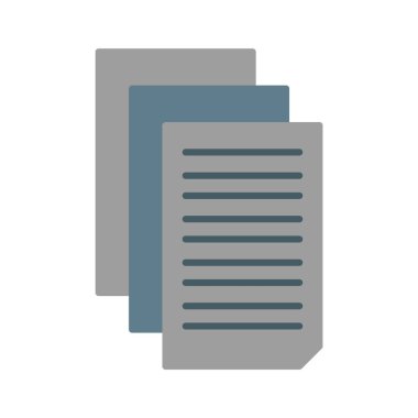 Kağıt simgesi vektörü veya logo illüstrasyon düz renk biçimi 