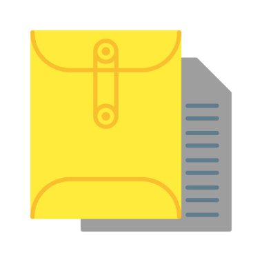 Zarf simgesi vektörü veya logo illüstrasyonu düz renk biçimi 