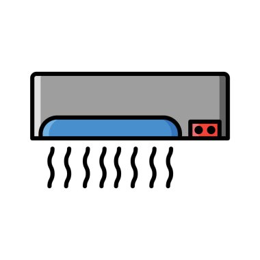 Klima simgesi vektörü veya logo illüstrasyonu doldurulmuş renk biçimi 