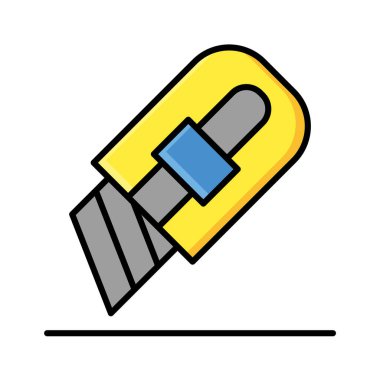 kesicinin simge vektörü veya logo illüstrasyonu renk biçimi 